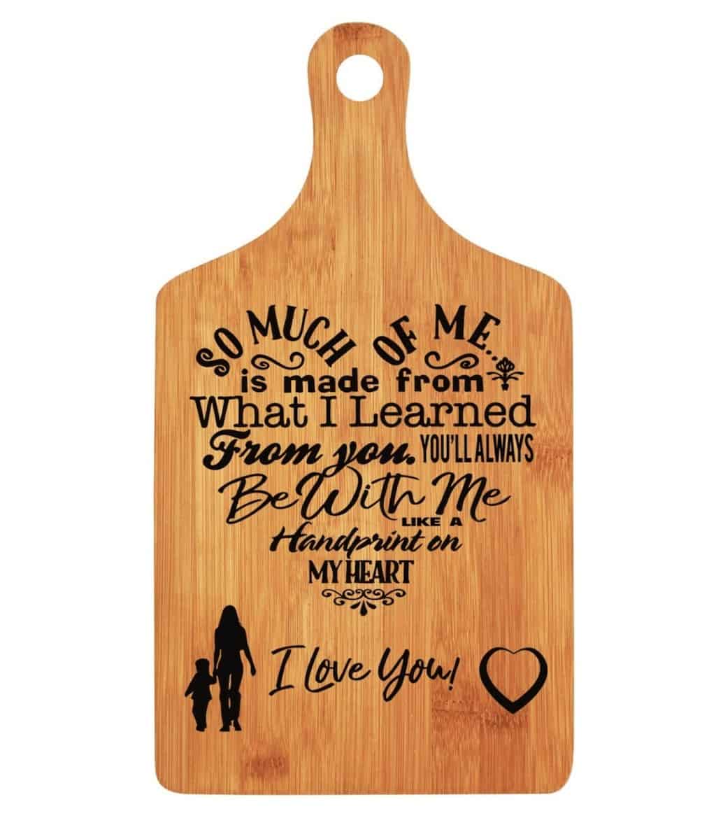 burnt words cutting board