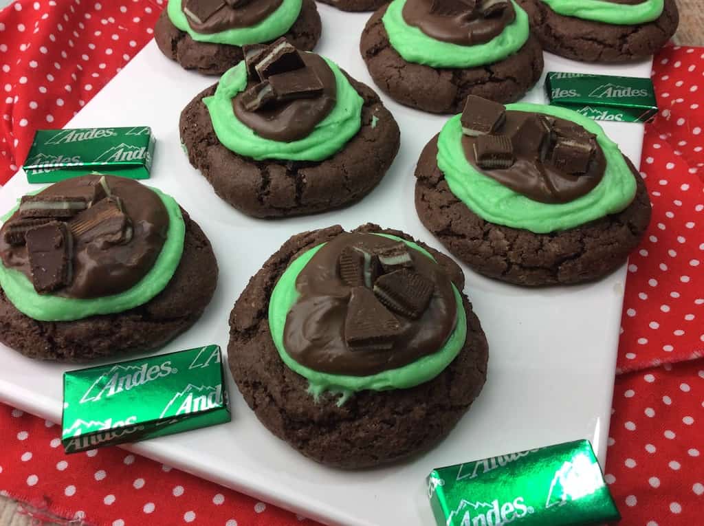 The Andes Mint grasshopper cookie is a must for anyone that loves Thin Mints and is my favorite Andes Mint recipe. Who doesn’t love Andes Mints? They are truly the perfect amount of chocolate and mint.