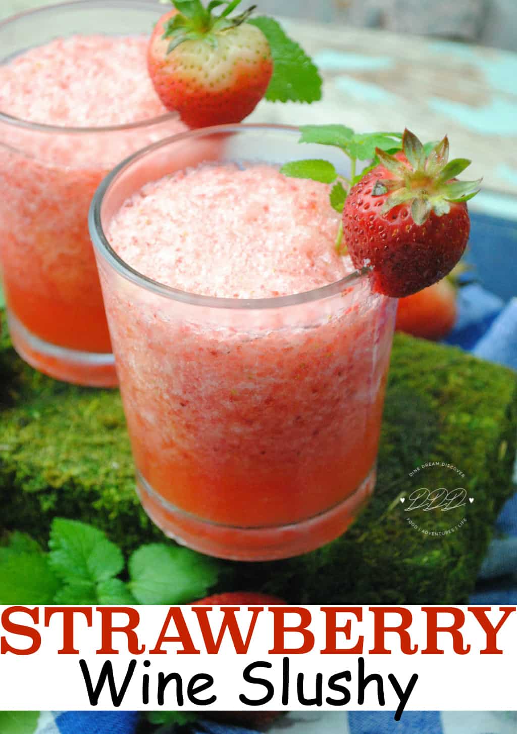 Tired of winter? Escape to a tropical oasis by making a frozen treat. The Strawberry Wine Slushy is a great way to forget about winter for a few hours.