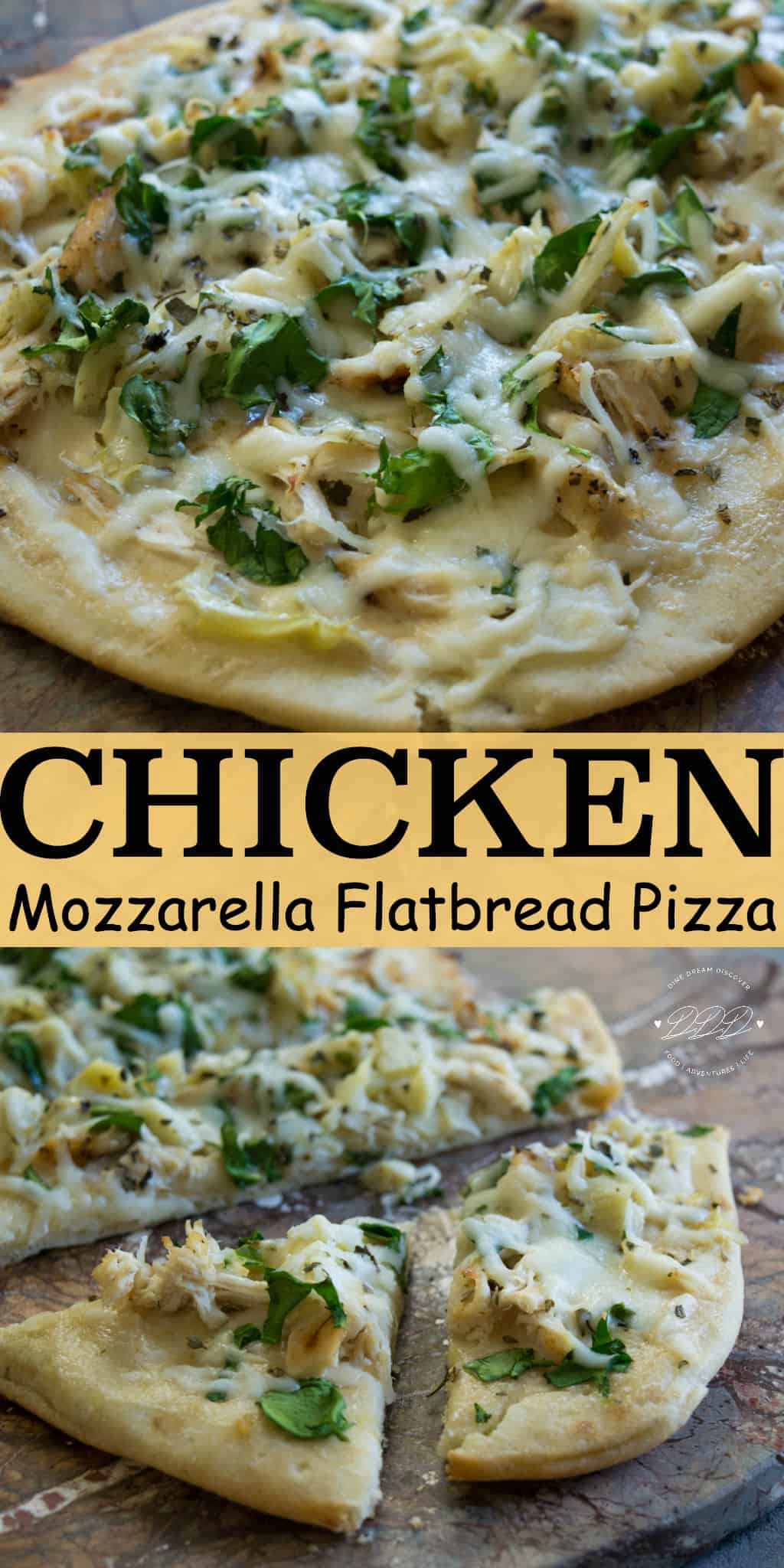 The Alfredo Chicken Mozzarella Flatbread Pizza is easy and everyone's favorite that is satisfying that can be made in a hurry with rotisserie chicken.