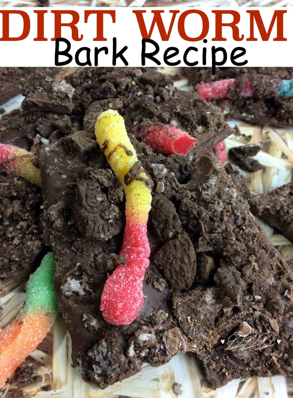 The Dirt Worm Bark recipe is a fun recipe that you will love on National Dark Chocolate Day! Lowering your blood pressure is a benefit of dark chocolate.