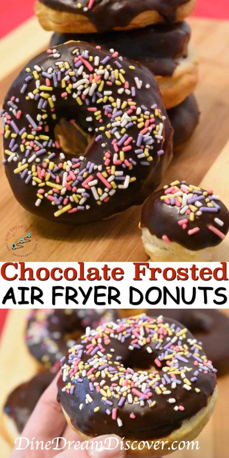 Chocolate Frosted Air Fryer Donuts Dine Dream Discover