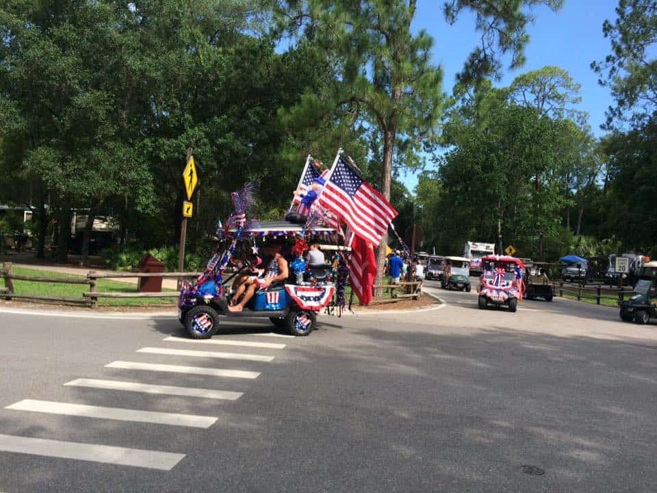 4th of July golf cart parade 