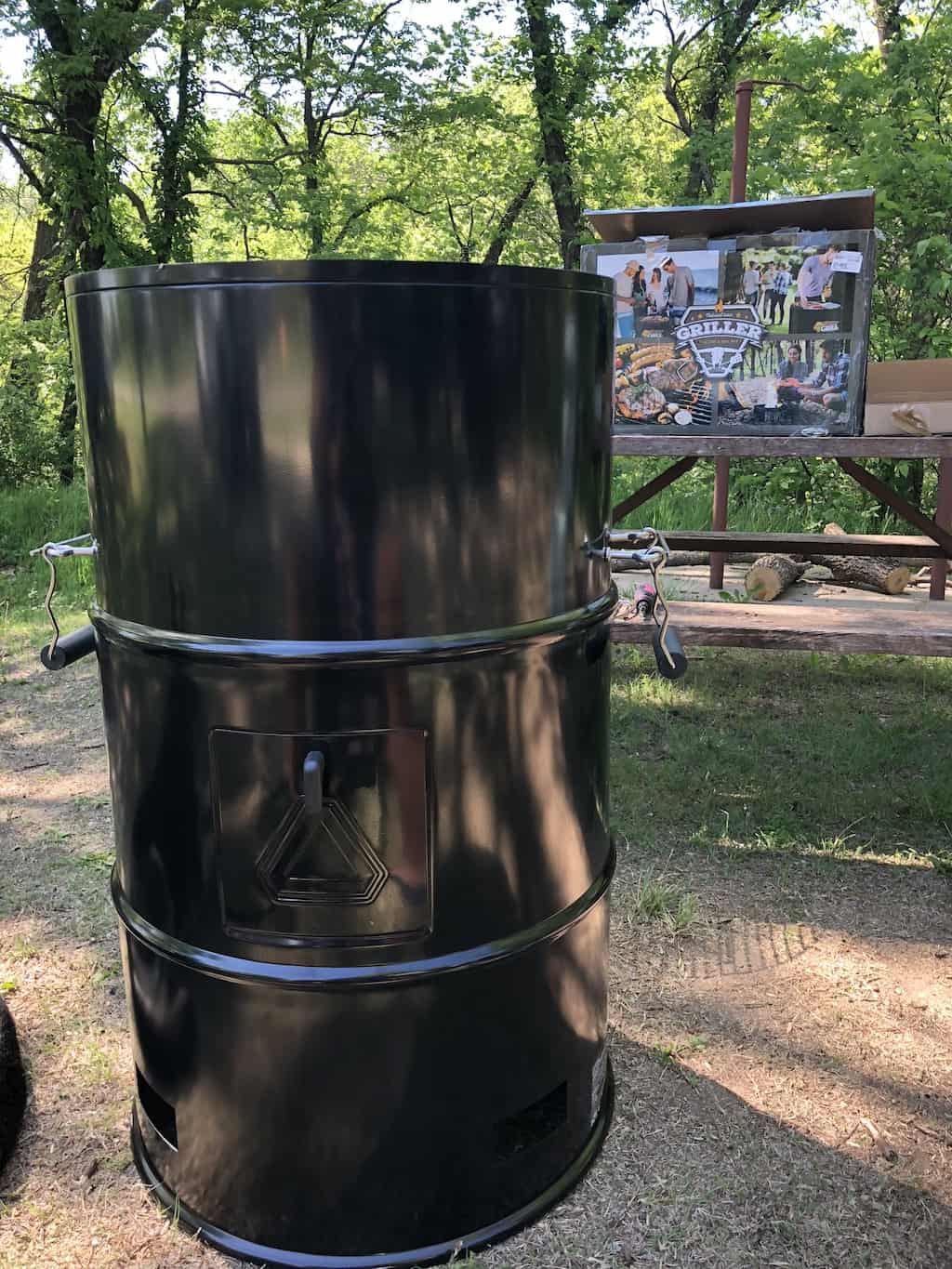 Looking like an old oil drum, the 4Grill can grill, smoke, slow cook, and be your fire pit and is compact enough to take in your car.