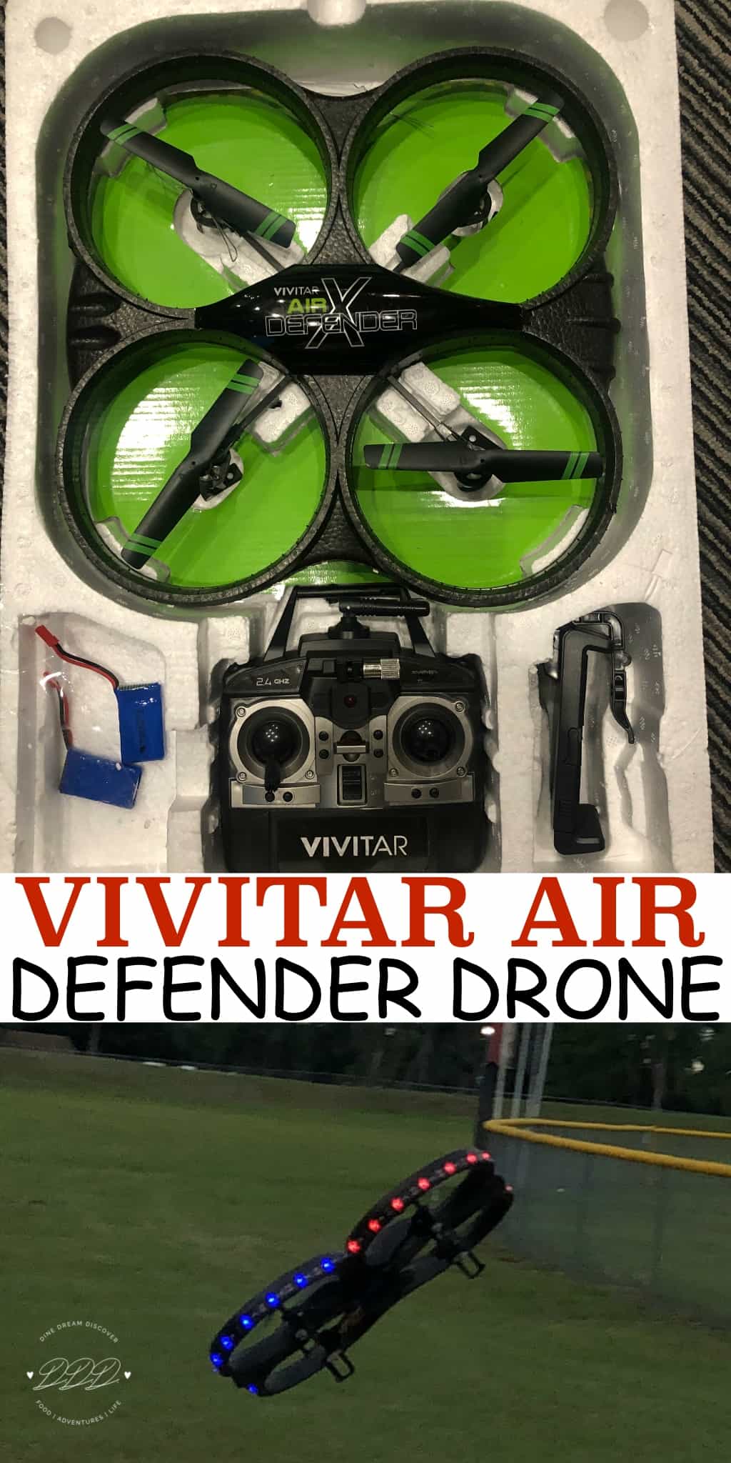 If you are looking for an inexpensive drone that does a little bit of everything, then you should take a look at the Vivitar Air Defender Drone.