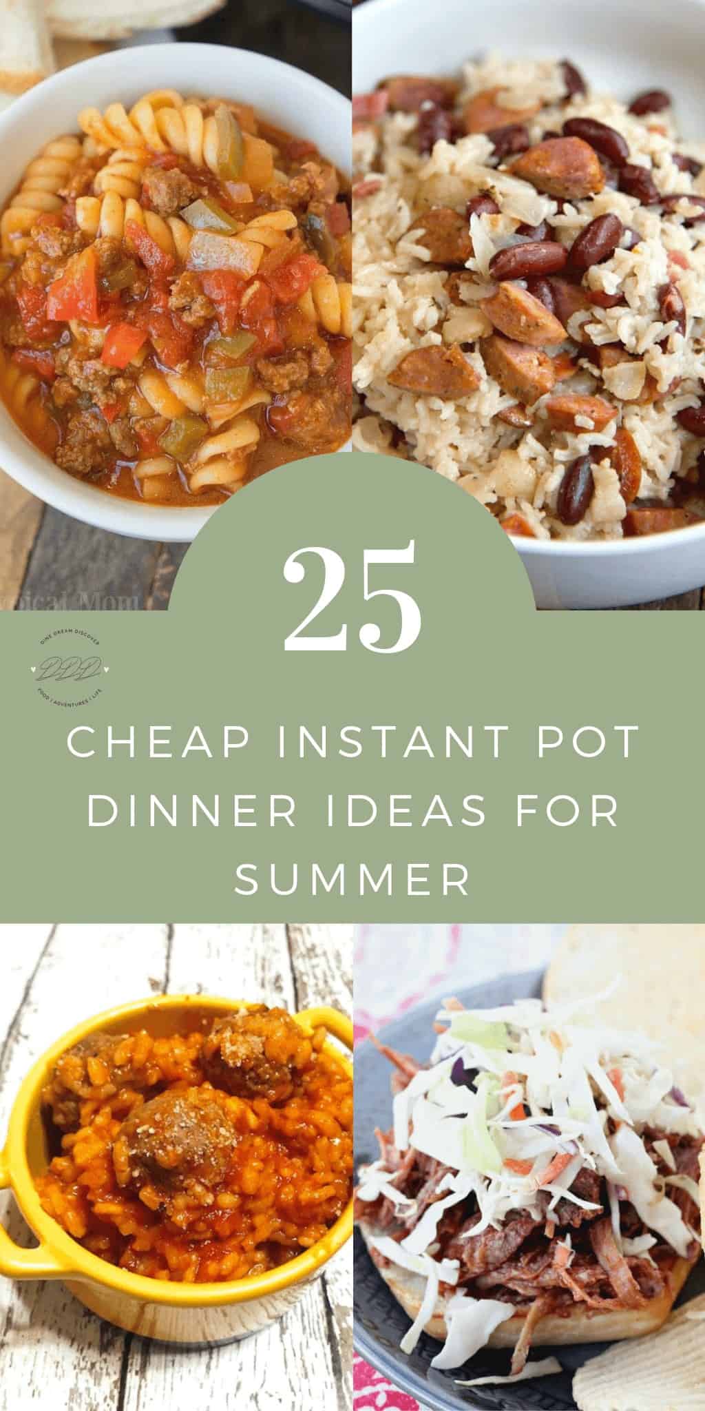 Summer isn't quite over yet and if your weather is anything like ours....it's hot! Here are 25 cheap Instant Pot dinner ideas that are perfect for this time of year.