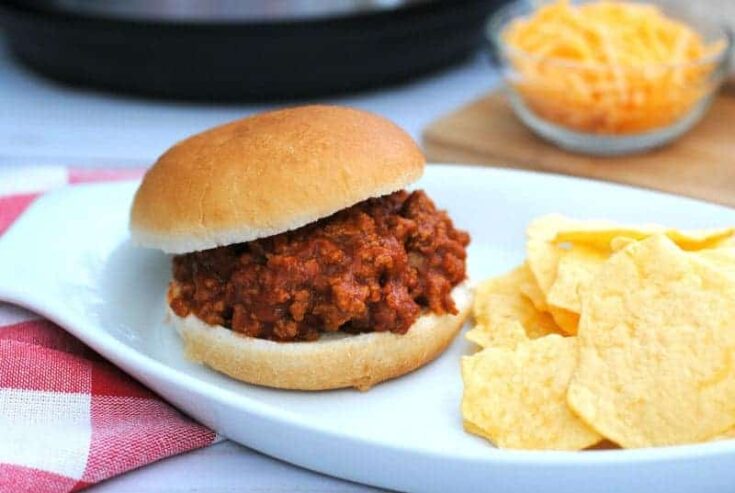 Instant Pot Turkey Sloppy Joes - Weight Watchers 3 Smart Points with Bun