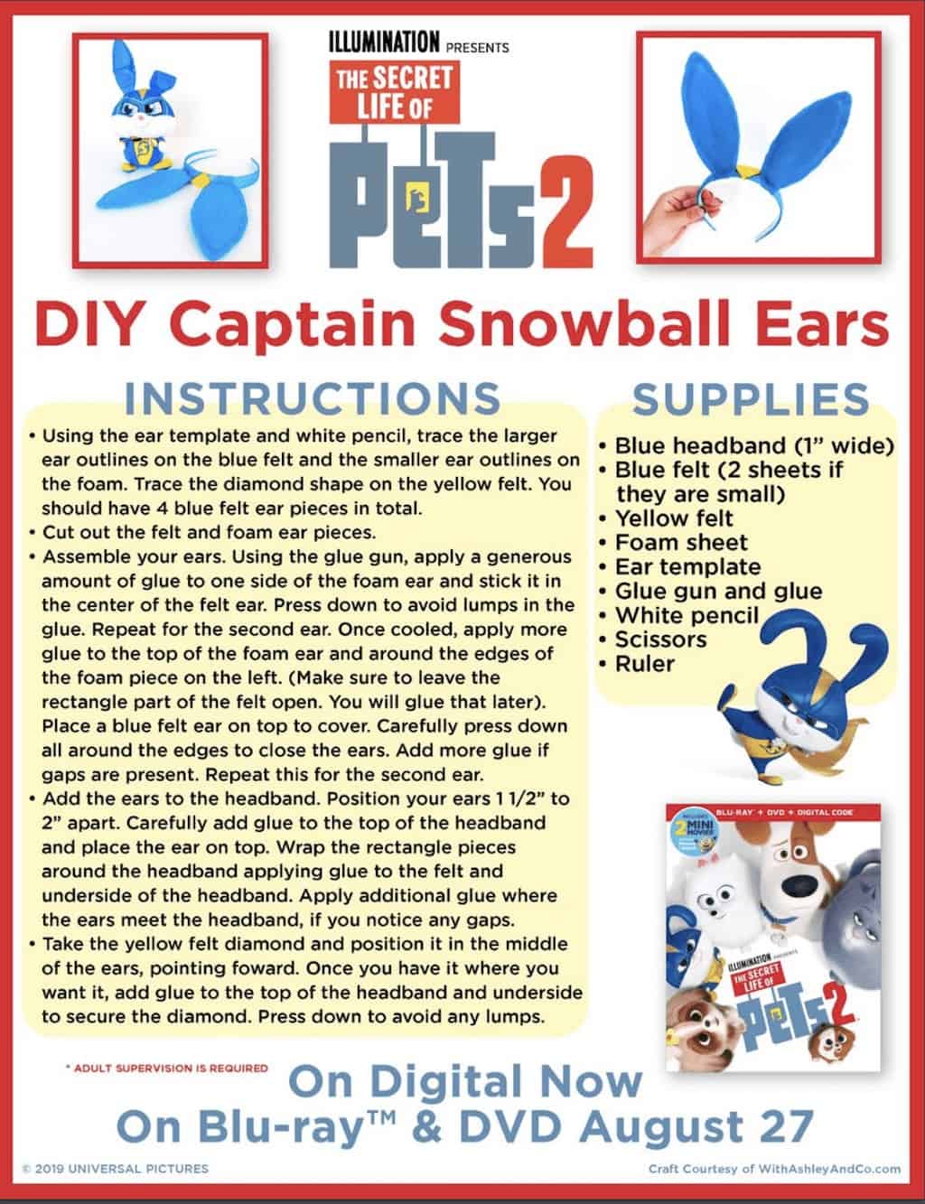 diy captain snowball ears