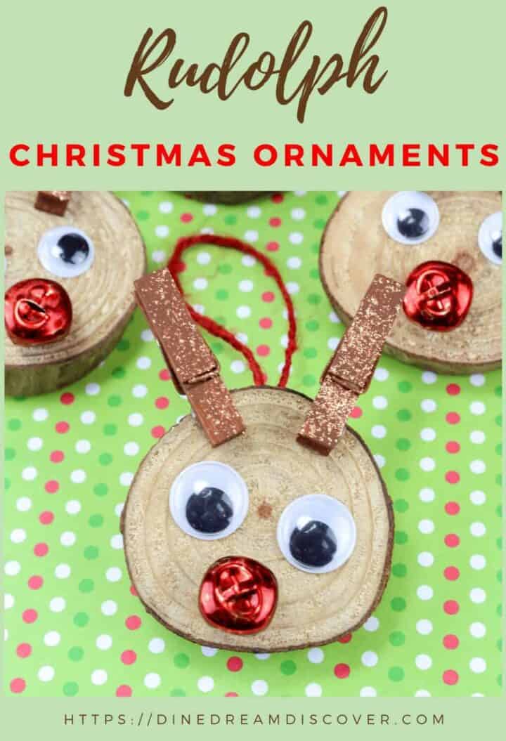 Rudolph Christmas Ornaments | Dine Dream Discover