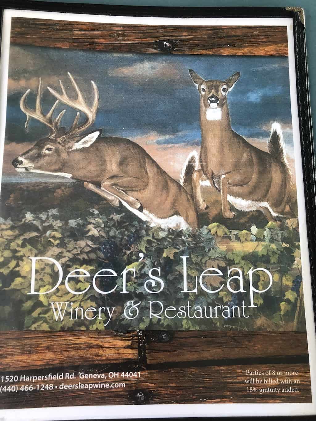 winery menu