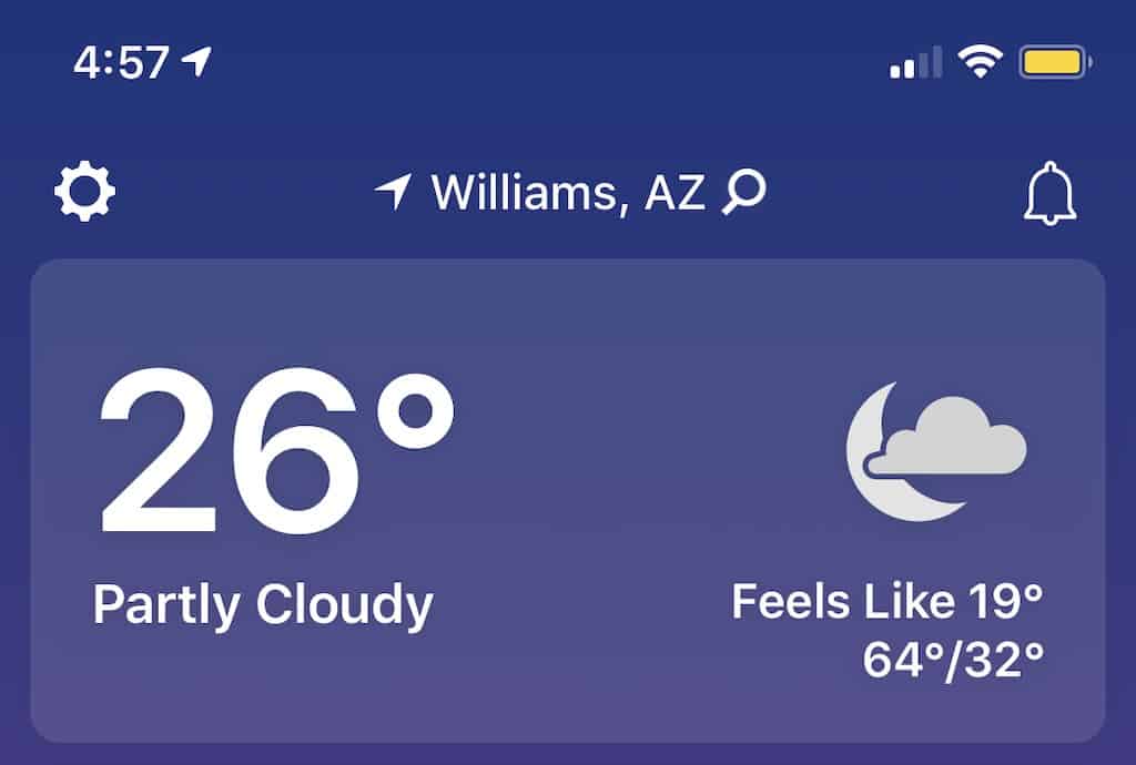 grand canyon temperatures