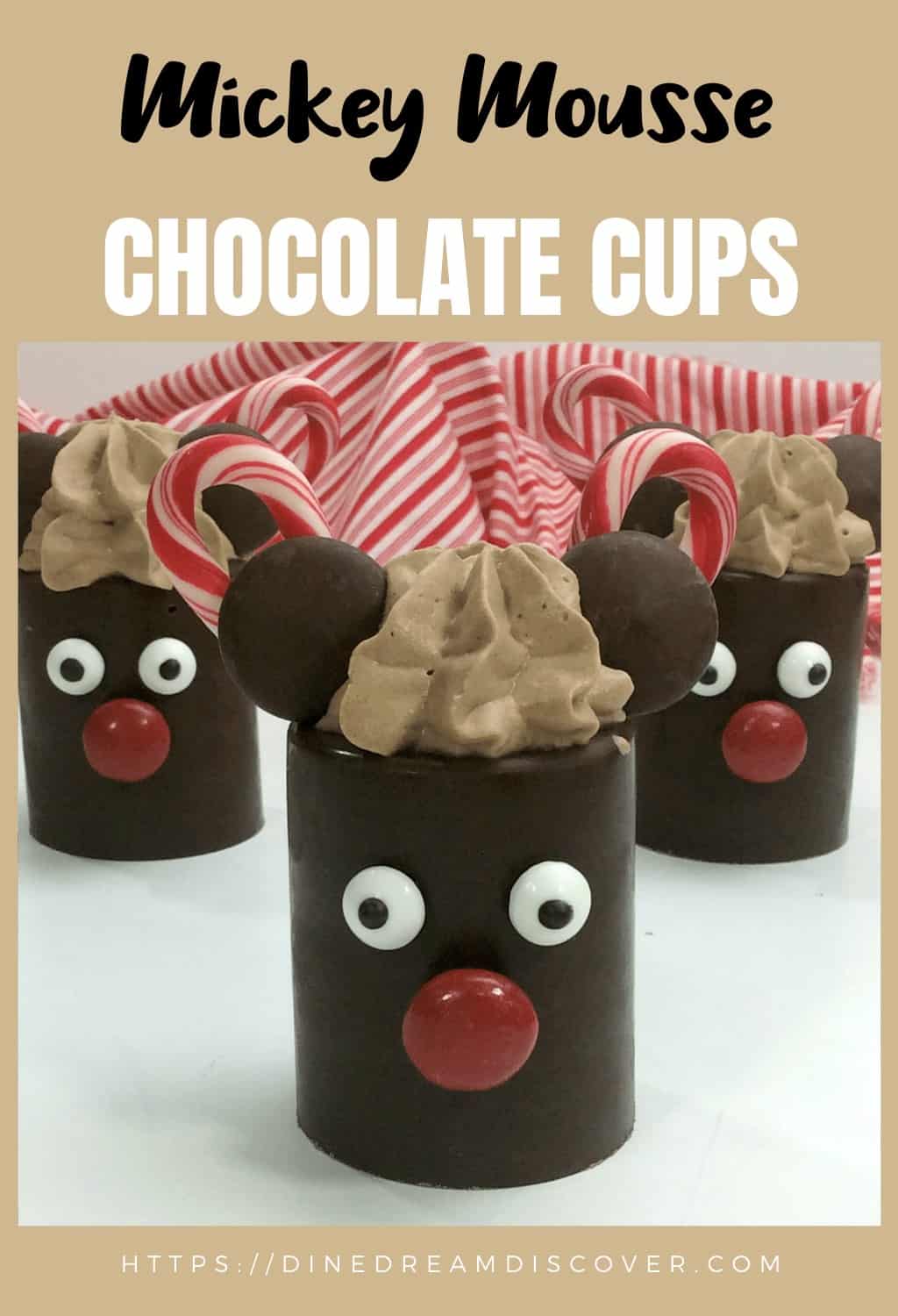 mickey mousse chocolate dessert cups