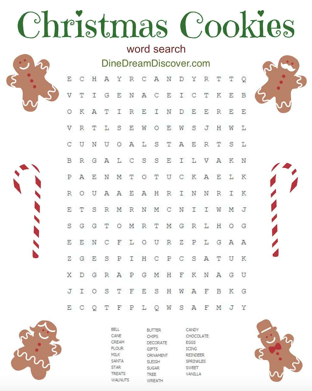 christmas word search 