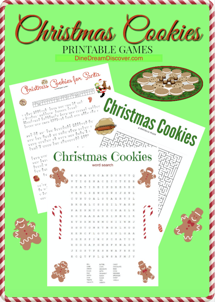 Christmas Cookies Printable Games | Dine Dream Discover