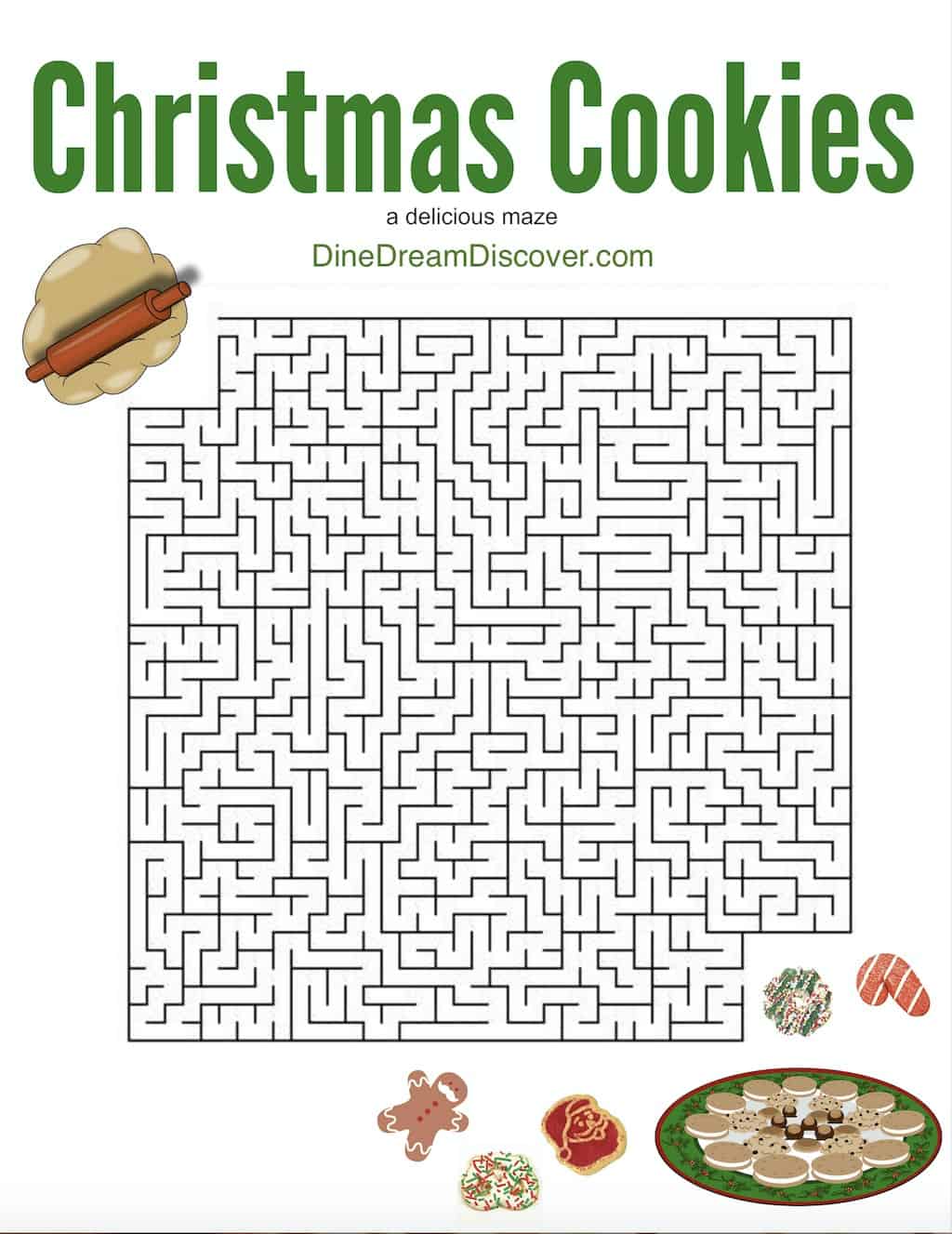 christmas maze printable games