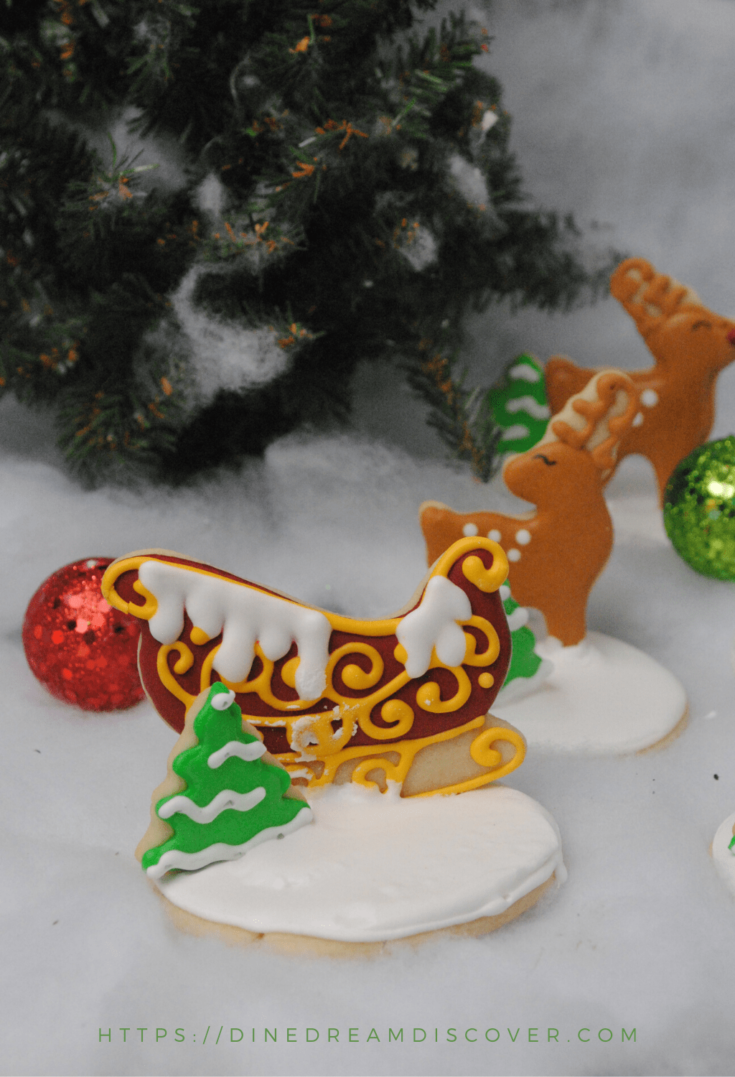 santas sleigh christmas cookies
