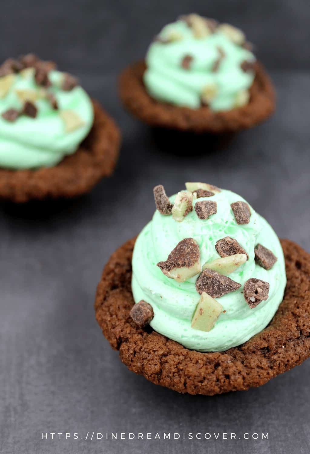 Andes Grasshopper Cookie Cups