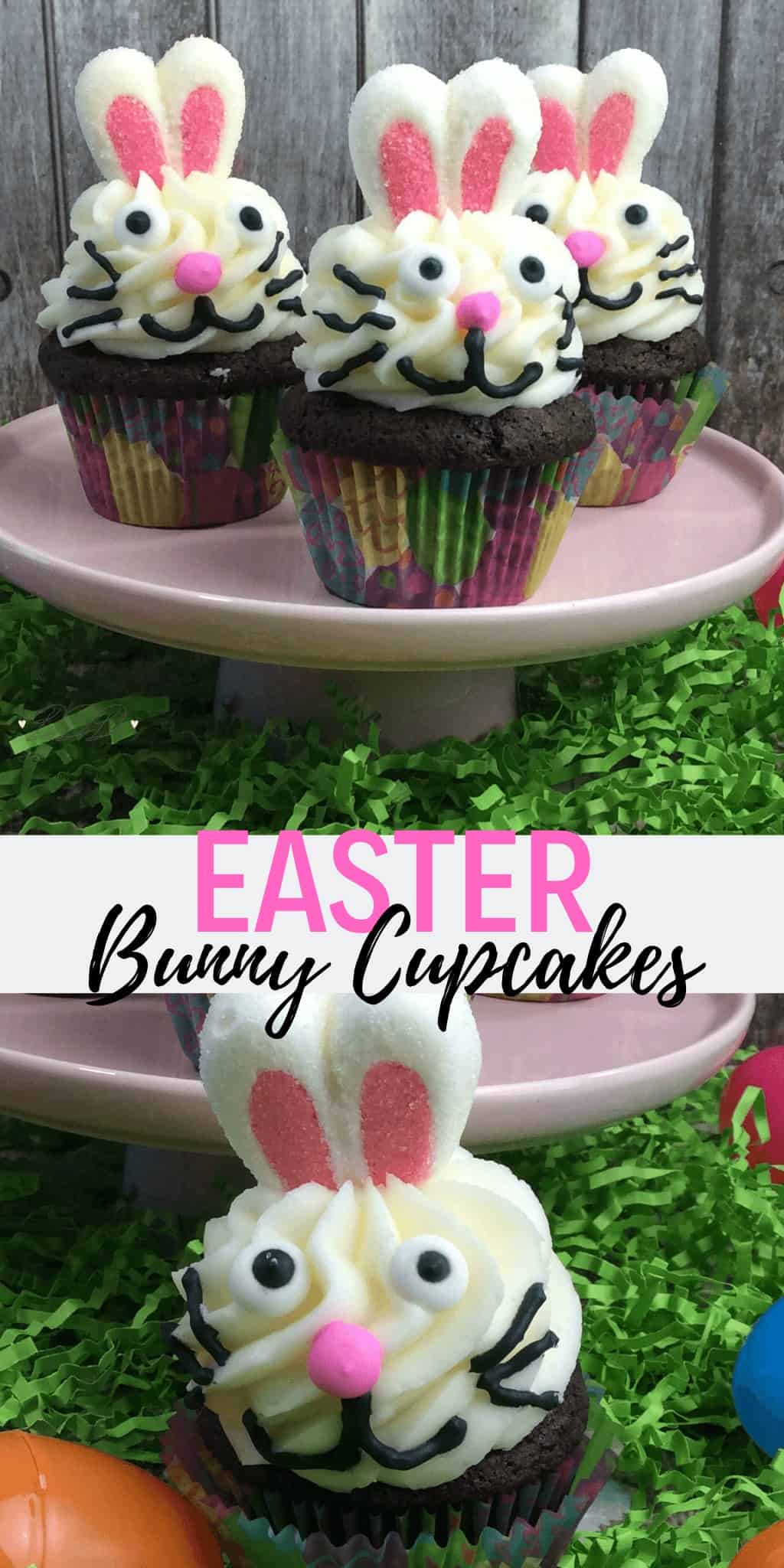 cute bunny easter cupcakes