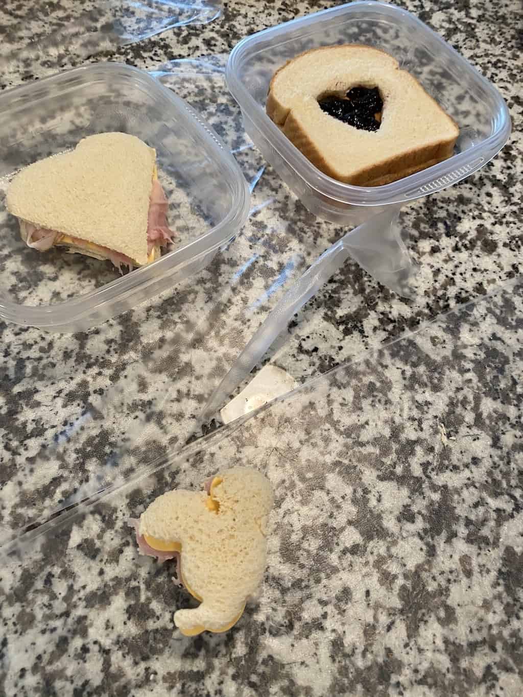 fun shapes sandwiches