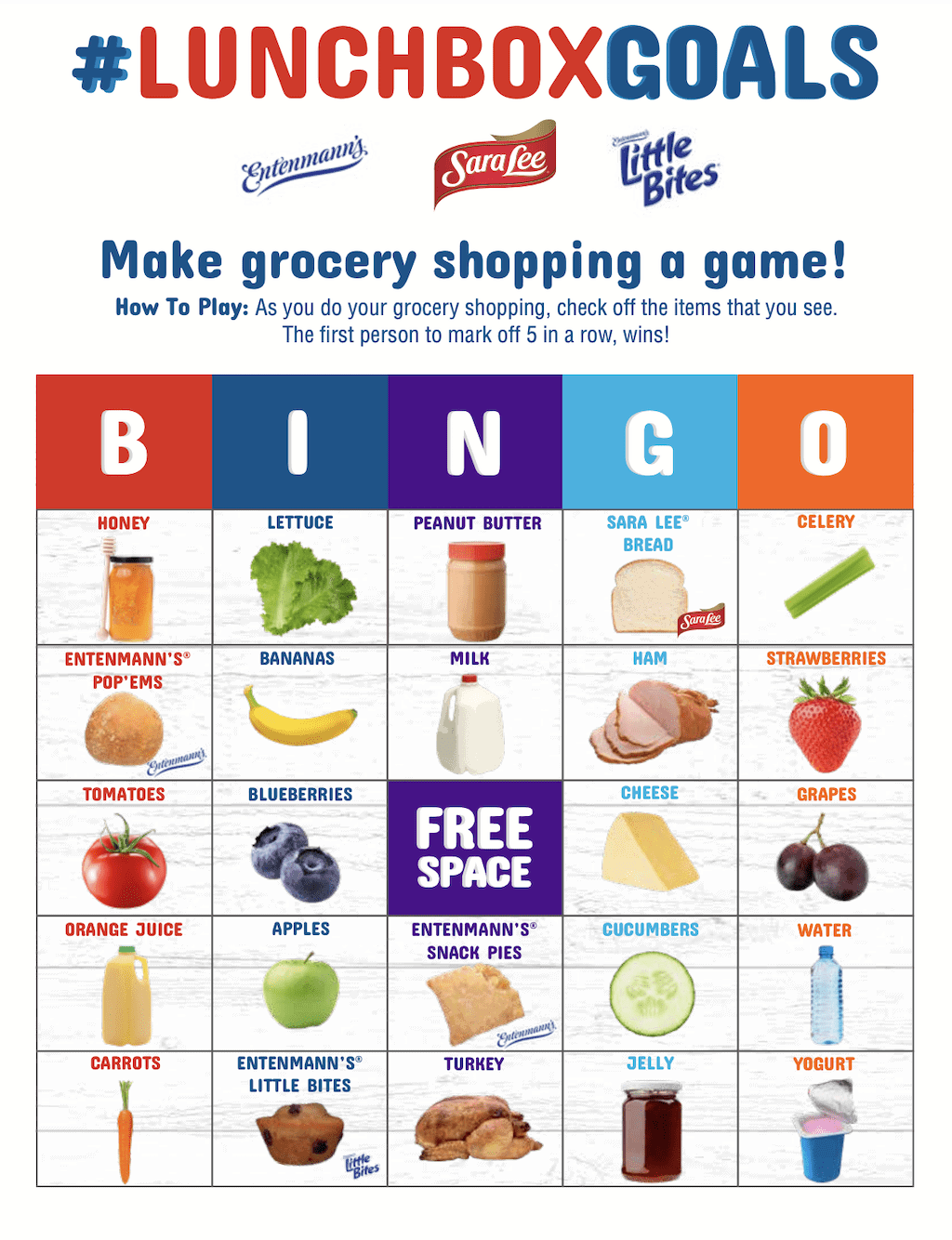 grocery store bingo