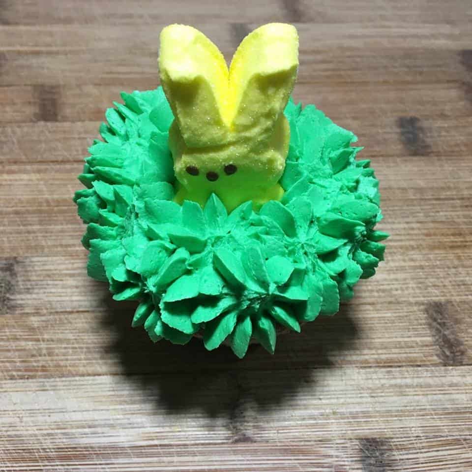 peep in cupcake