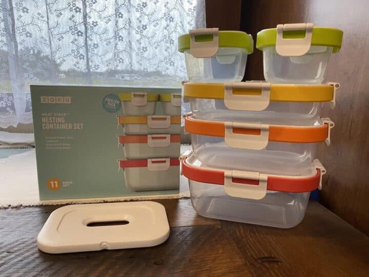 nesting food containers with lids