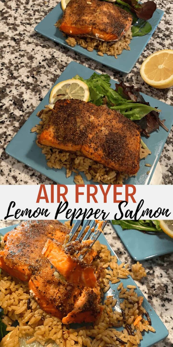 Air Fryer Salmon - Lemon Pepper - Dine Dream Discover