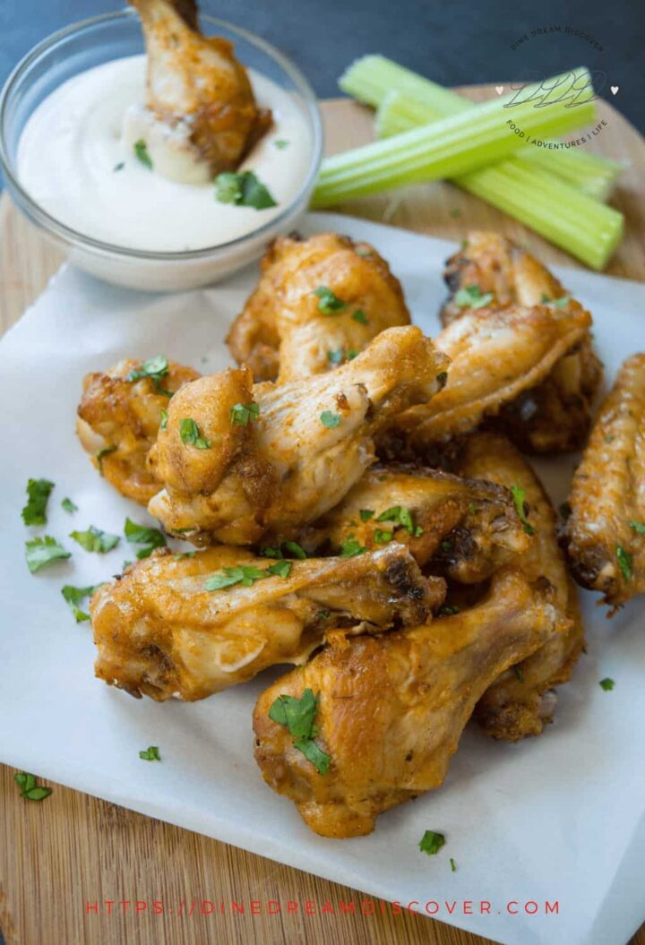 Air Fryer Taco Ranch Chicken Wings - Dine Dream Discover