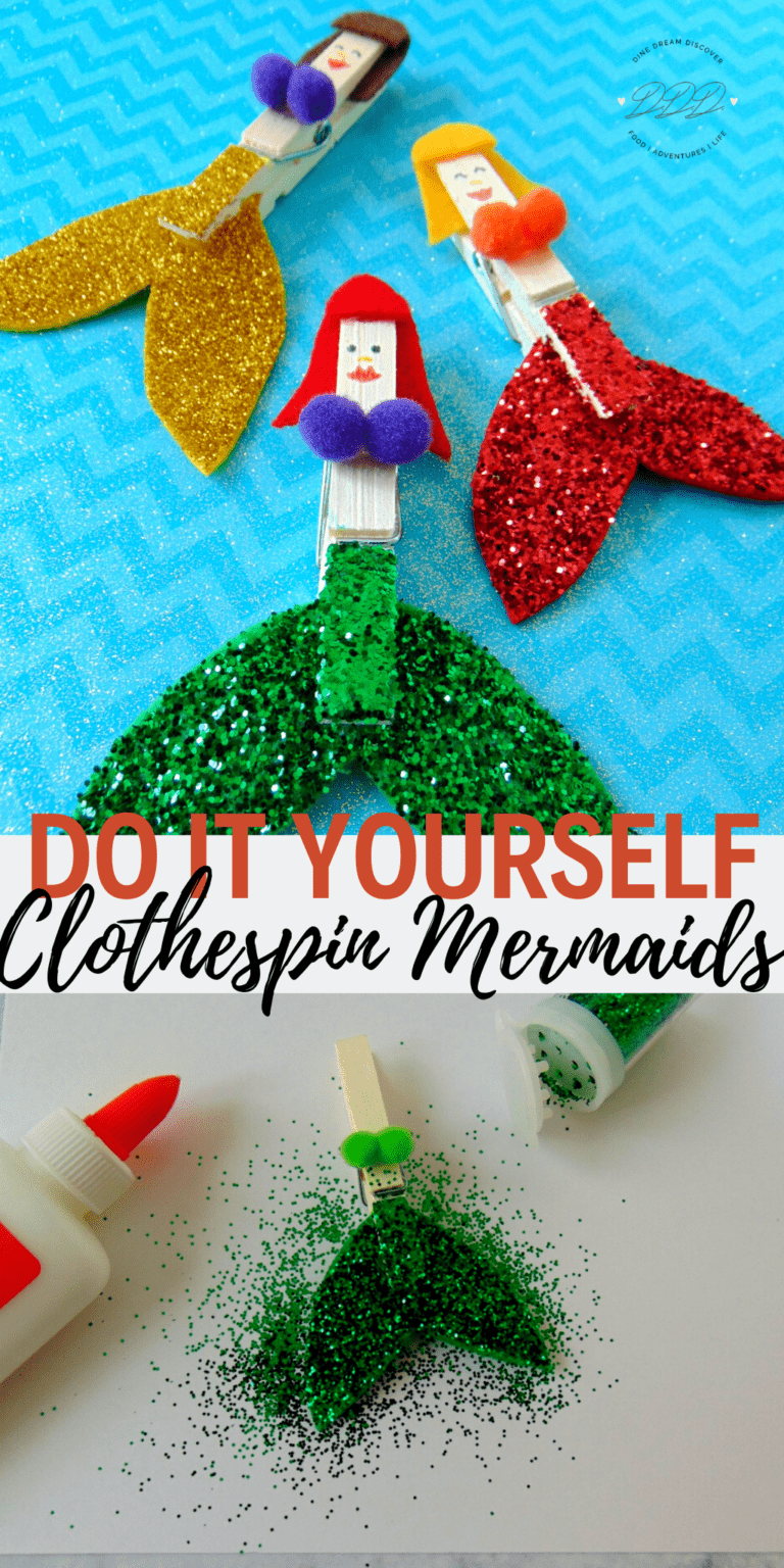 DIY Clothespin Mermaids Craft DINE DREAM DISCOVER
