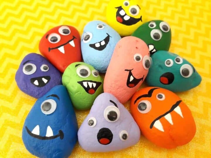 Monster Treasure Hunt Painted Rocks - Dine Dream Discover