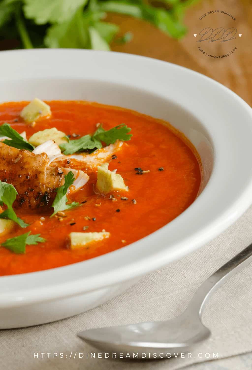 tomato soup with avocado