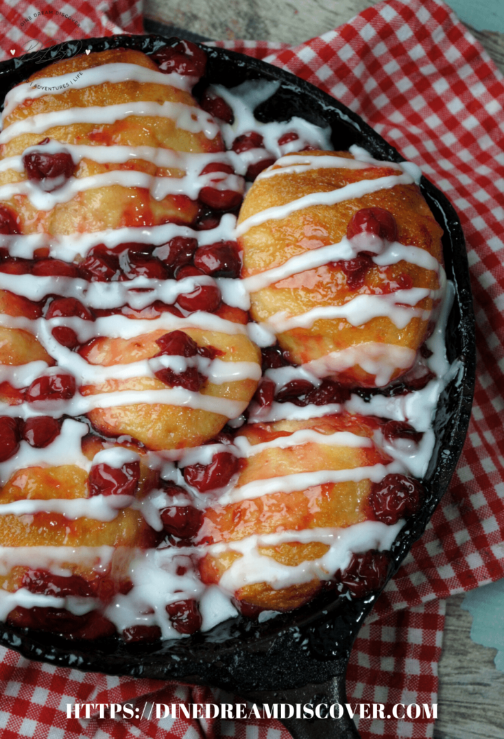cast iron skillet cherry crisp