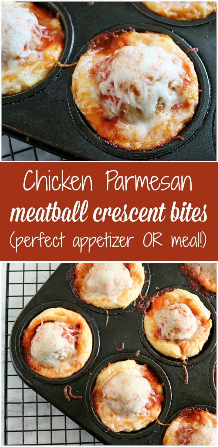 Chicken Parmesan Meatball Crescent Bites Recipe - Dine Dream Discover