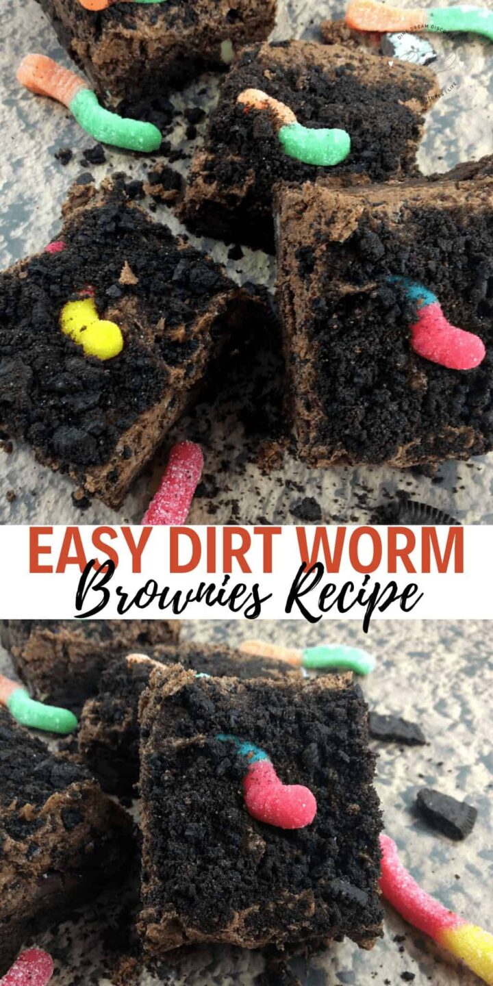 Dirt Worm Brownies Recipe - Dine Dream Discover