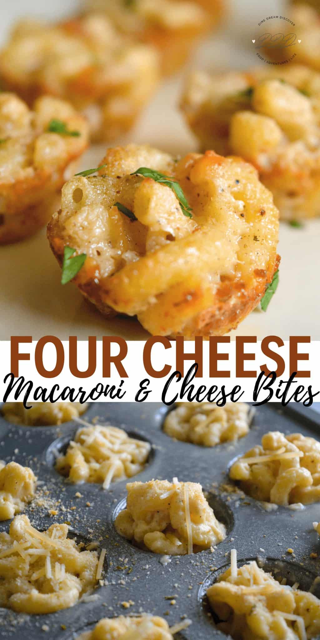 Four Cheese Macaroni and Cheese Bites Recipe