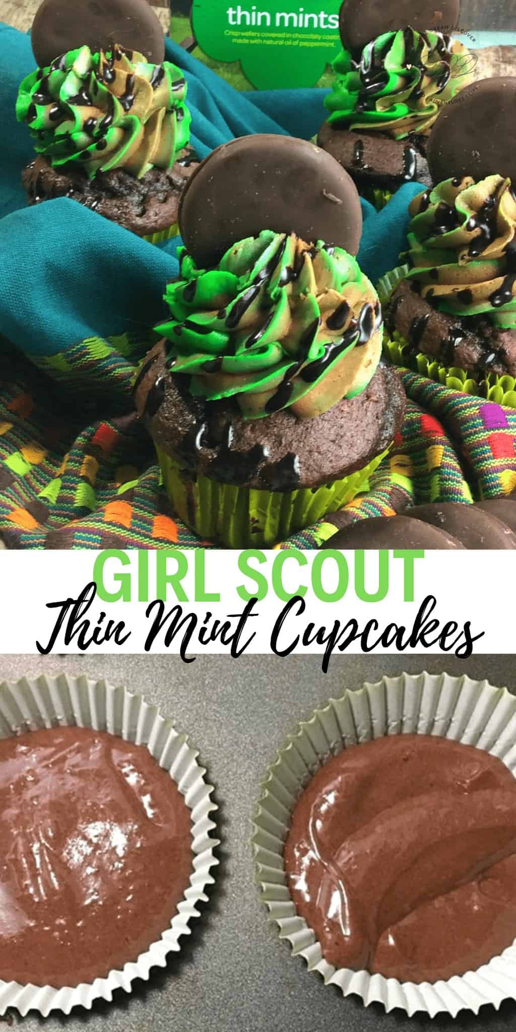 Girl Scout Cookies Thin Mint Cupcakes
