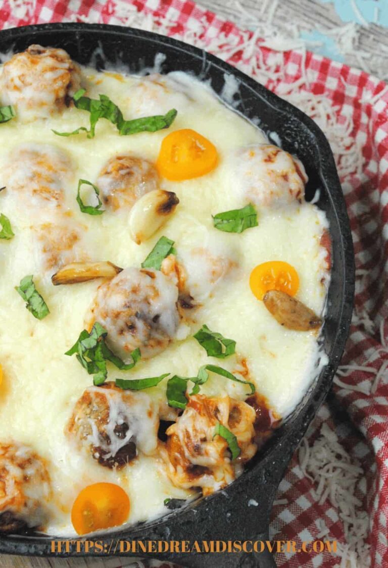 Cast Iron Skillet Meatball Parmesan Dine Dream Discover