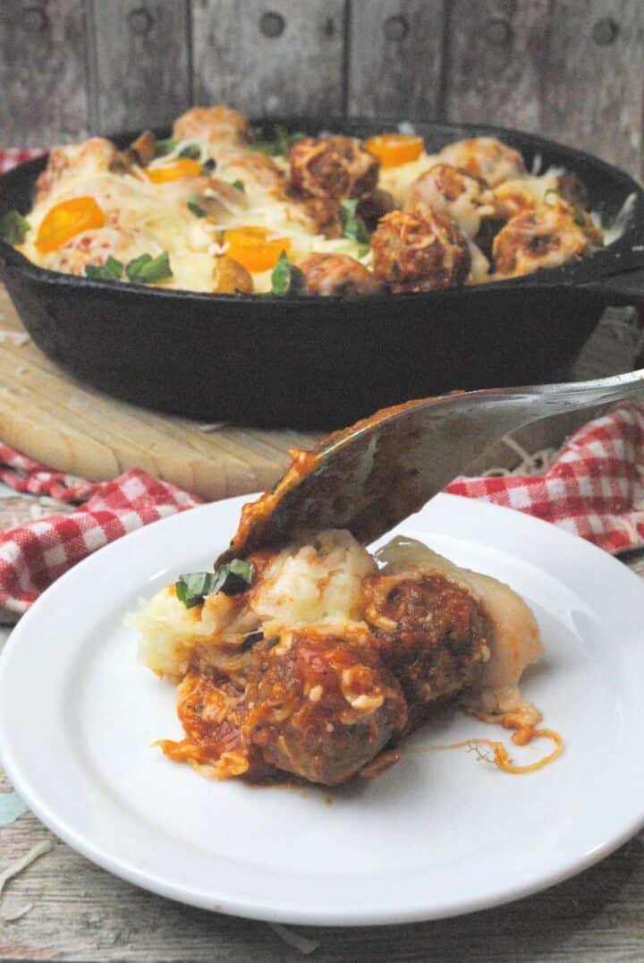 Cast Iron Skillet Meatball Parmesan Dine Dream Discover