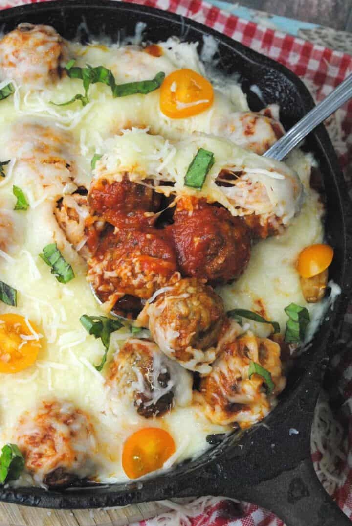 Cast Iron Skillet Meatball Parmesan Dine Dream Discover