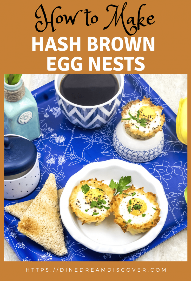 Gluten Free Hash Brown Egg Nests - Dine Dream Discover