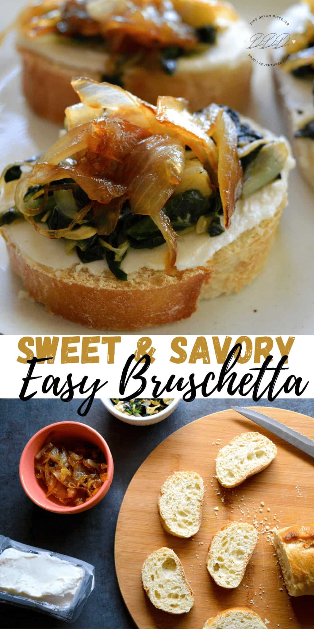 Sweet and Savory Easy Bruschetta 