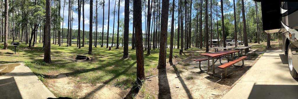 panorama of sand pond campground