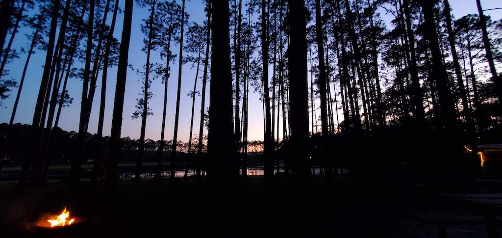 sunset at sand pond campground