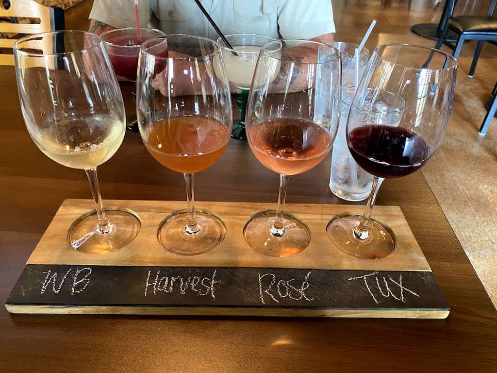 wine flight wine tasting