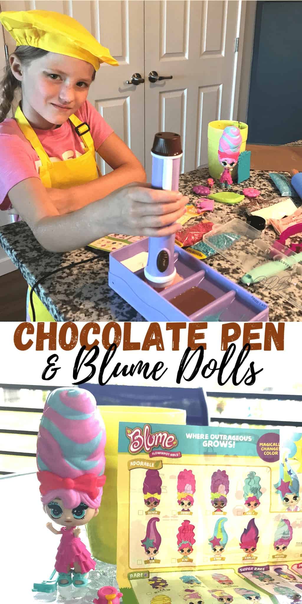 chocolate pen and blume dolls
