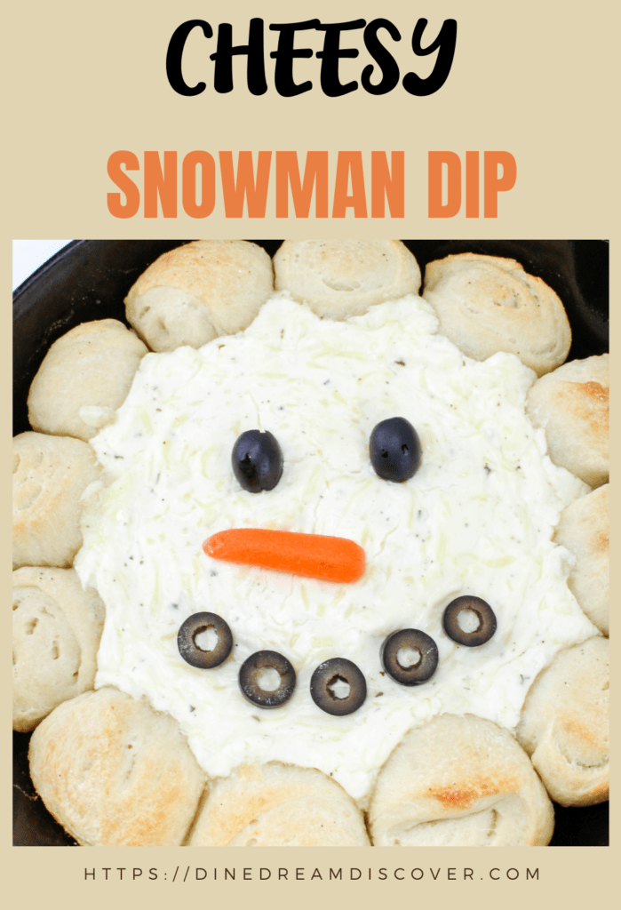 Cheesy Snowman Dip Recipe Dine Dream Discover