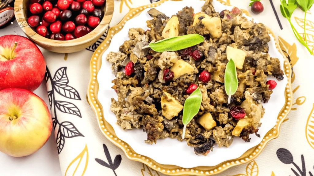 Paleo Apple and Cranberry Sausage Stuffing 
