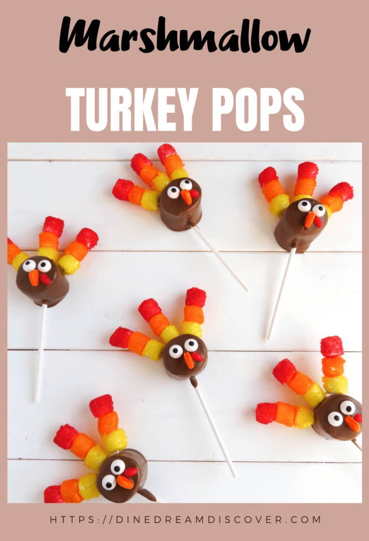 marshmallow turkey pops