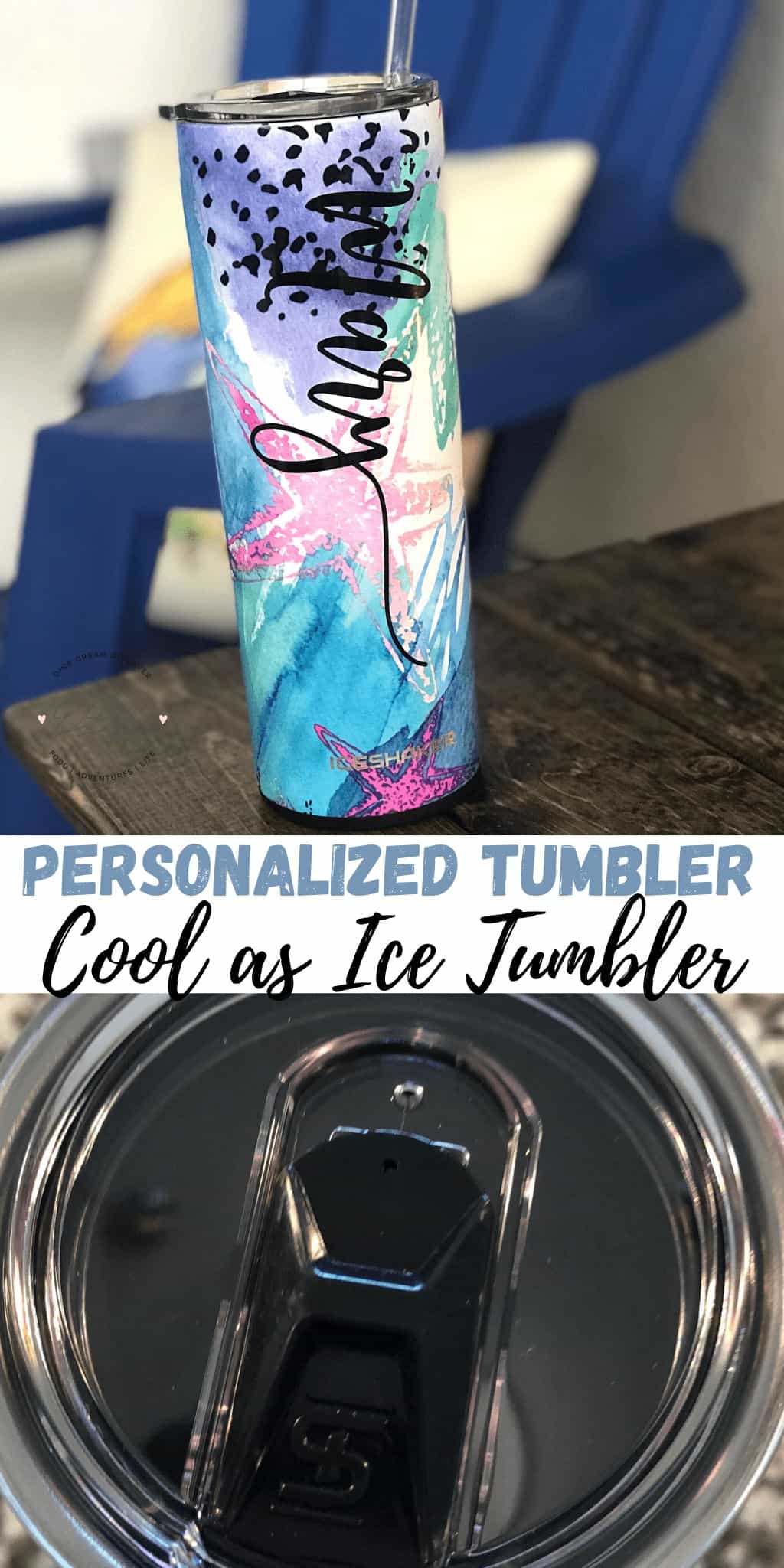 Personalized Tumbler - Starfish Cool as Ice Tumbler 