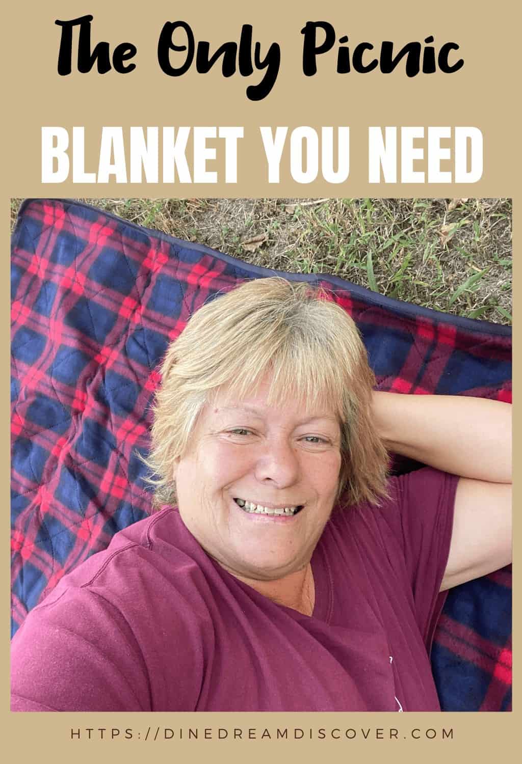 laying on a picnic blanket